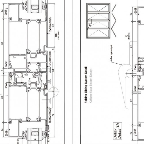 SARAY EW55 - Kapı ve Pencere Sistemleri