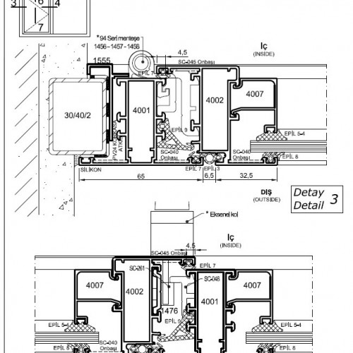 SARAY S45 - Kapı ve Pencere Sistemleri