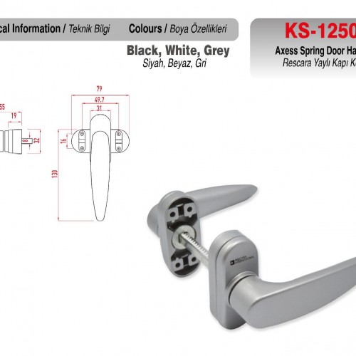 KS-1250 - Yaylı Kapı Kolları